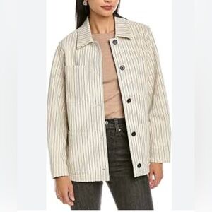 Rebecca Taylor
Rebecca Taylor 4 pockets striped jacket with front buttons.